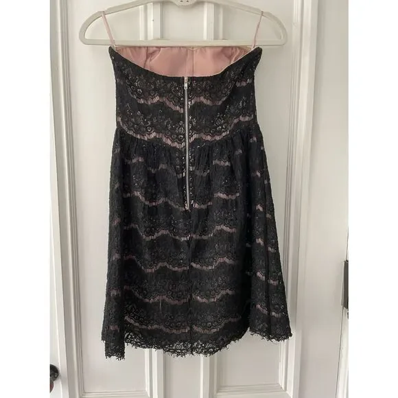 Ya black lace strapless dress S - Picture 3 of 3
